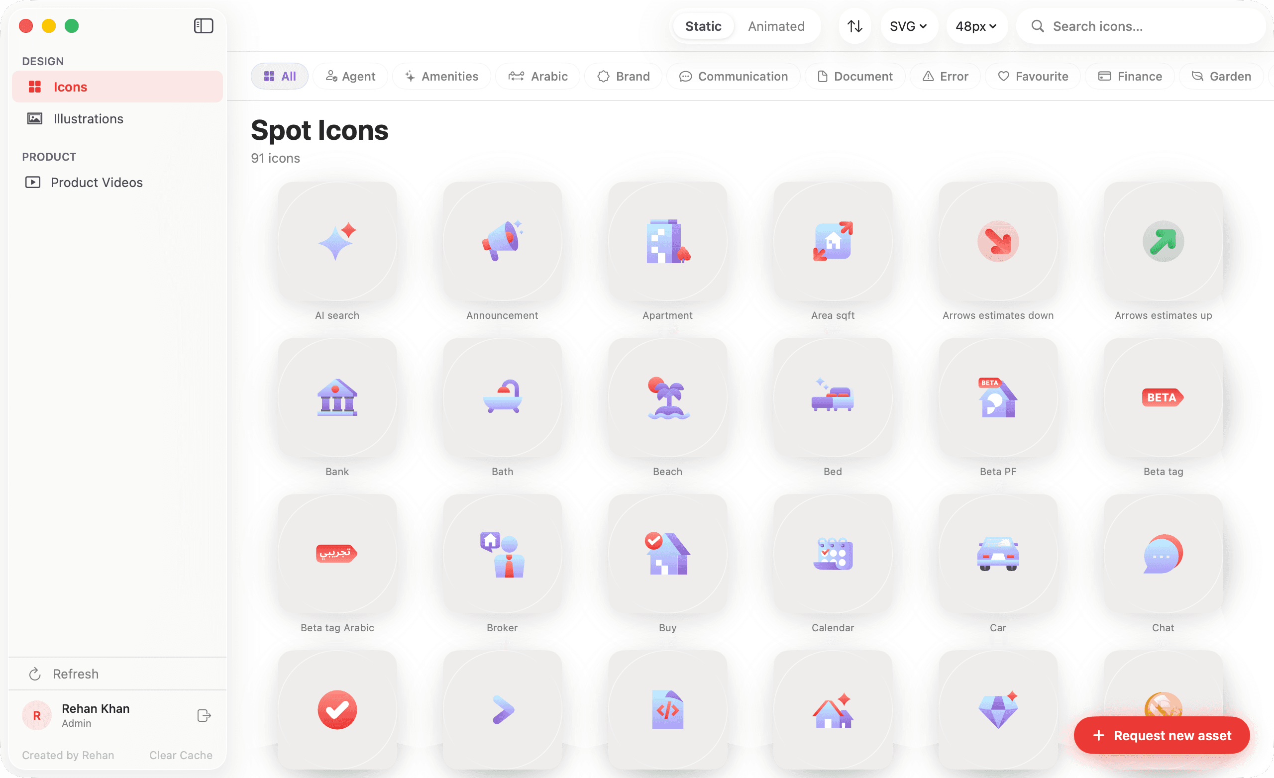 Spot icon browser
